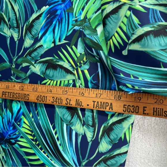 Tipsy Mermaid Paradise Palm Tropical Long Sleeve Dress Med Spandex UPF 50 Beach - Picture 9 of 11